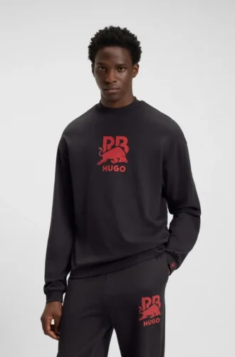 HUGO x RB T-shirt med tjurmotiv i bomull