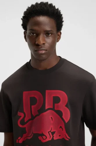 HUGO x RB T-shirt med tjurmotiv i bomull