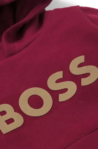 Huvtröja i fleece för barn med logodetalj