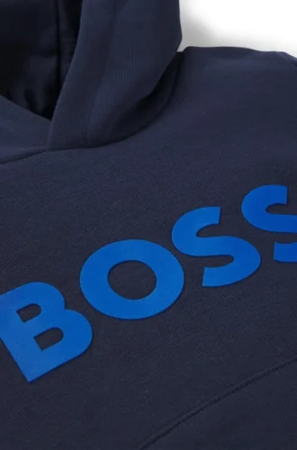 Huvtröja i fleece för barn med logodetalj