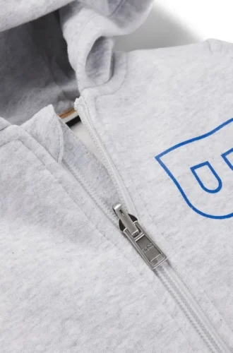 Huvtröja med dragkedja för barn med vertikalt logo