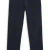 Indigo-färgade jeans med rak passform i stretchdenim Indigo-färgade jeans med rak passform i stretchdenim
