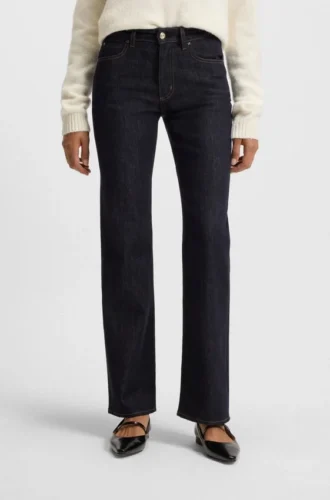 Indigo-färgade slim fit-jeans i stretchdenim