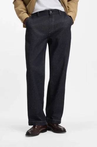 Indigo-jeans i regular fit i stretchdenim