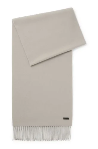 Italiensktillverkad ullscarf med logotyp