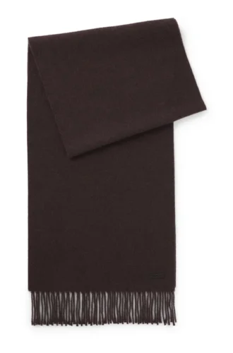 Italiensktillverkad ullscarf med logotyp