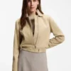 Jacka i blousonstil i mjukt mocka