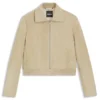 Jacka i blousonstil i mjukt mocka