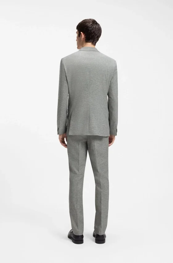 Jacka med extra smal passform i funktionsmässigt sharkskin Jacka med extra smal passform i funktionsmässigt sharkskin