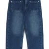 Jeans för barn i avslappnad passform i blå stretchdenim