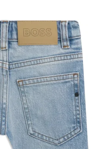 Jeans för barn i blå stretchdenim med normal passform