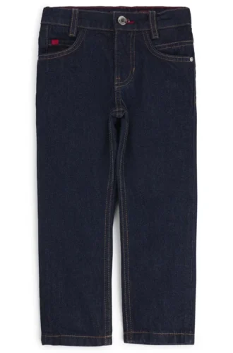 Jeans för barn i normal passform i blå denim