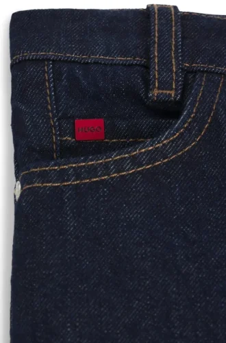 Jeans för barn i normal passform i blå denim