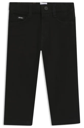 Jeans för barn i svart stretchdenim