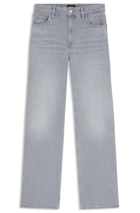 Jeans med avslappnad passform i gråblå denim Jeans med avslappnad passform i gråblå denim