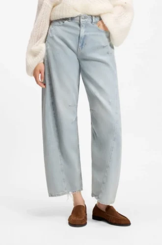 Jeans med avslappnad passform och ballongben