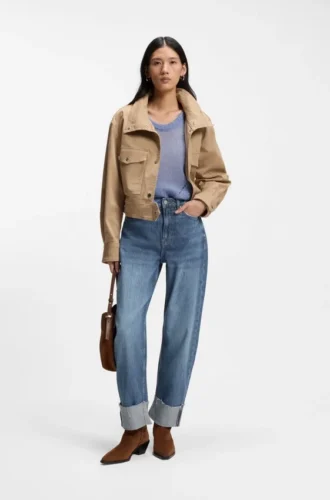 Jeans med avslappnad passform och ballongben