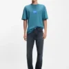 Jeans med normal passform i mörkblå denim
