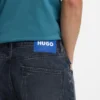 Jeans med normal passform i mörkblå denim