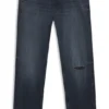 Jeans med normal passform i mörkblå denim