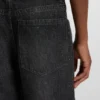 Jeans med vida ben i kristallprydd denim