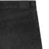 Jeans med vida ben i kristallprydd denim