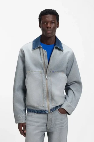 Jeansjacka med inside-out-design