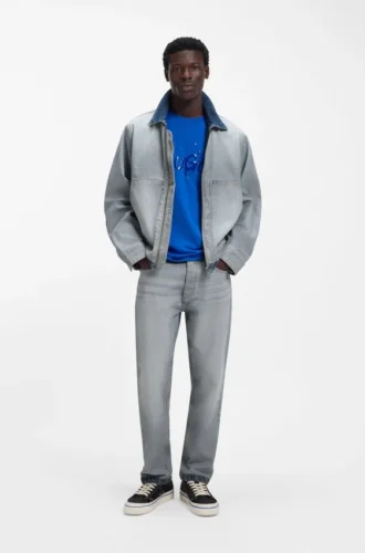 Jeansjacka med inside-out-design