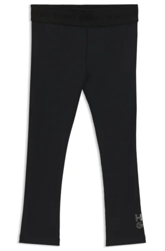 Jerseyleggings för barn med logotyp med nitar