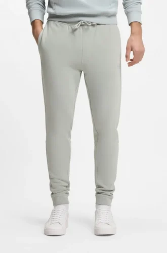 Joggingbyxor i bomullsfrotté med logotyp