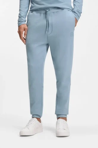 Joggingbyxor i bomullsfrotté med logotyp