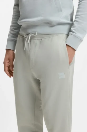 Joggingbyxor i bomullsfrotté med logotyp