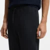 Joggingbyxor i bomullsfrotté med logotyp