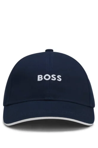 Kepsar i bomullstwill med broderad logotyp
