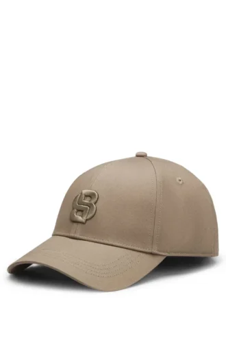 Kepsar i bomullstwill med broderat Double B-monogram