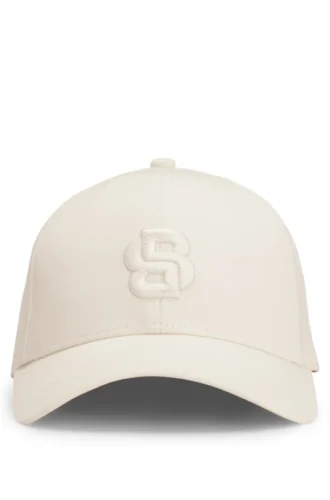 Kepsar i bomullstwill med broderat Double B-monogram