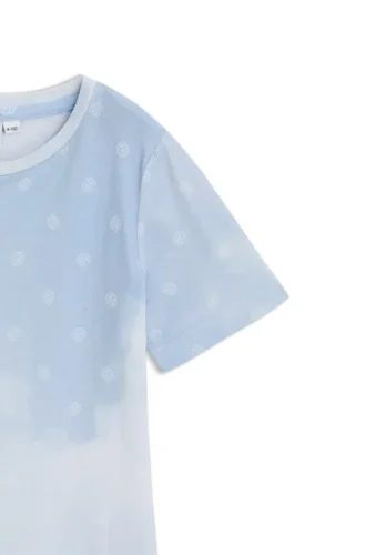 Kids’ cotton T-shirt with Double B monograms and clouds
