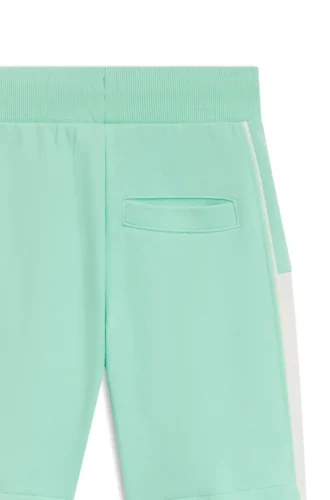 Kids’ shorts med logotyp i fleece av bomullsblandning