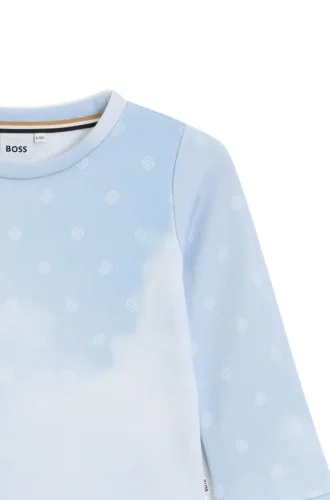 Kids’ sweatshirt with Double B monograms and clouds