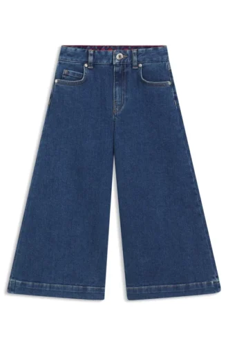 Kids’ wide-leg jeans in blå denim