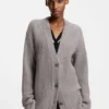 Kofta med broderad logotyp i oversized-passform