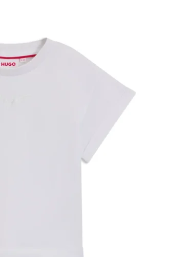 Kort T-shirt för barn med iriserande logo