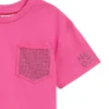Kort T-shirt för barn med kontrastfärgad ficka