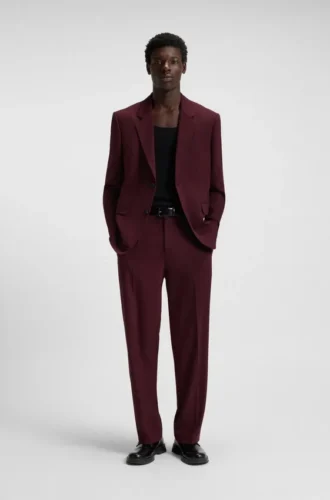 Kostymjacka i modern passform i funktionsstretch-twill