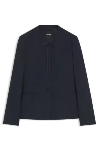 Kragefri blazer i normal passform i stretchig jersey