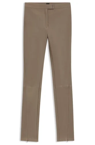 Läderleggings med logotyp och hake