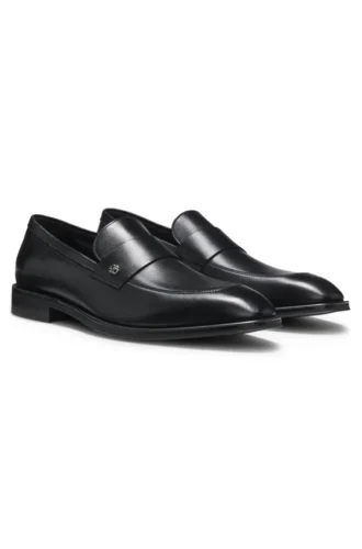 Läderloafers med Double B-monogram