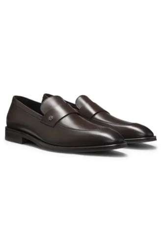 Läderloafers med Double B-monogram