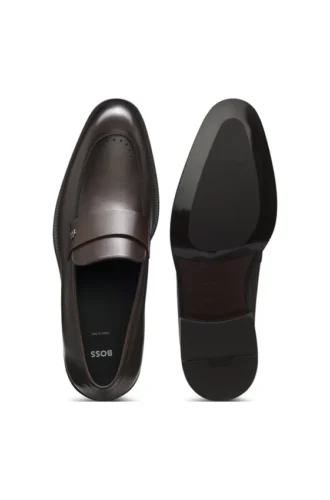 Läderloafers med Double B-monogram