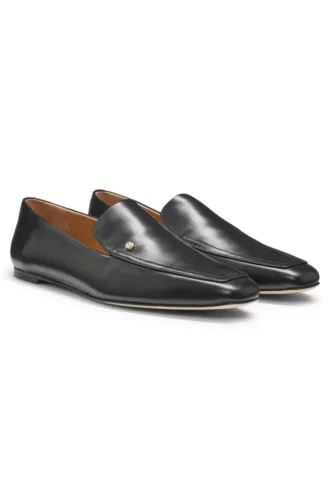 Läderloafers med fyrkantig tå